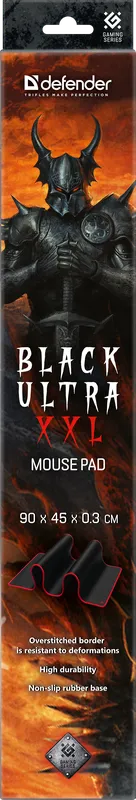 Defender - Gaming podloga za miša Black Ultra XXL