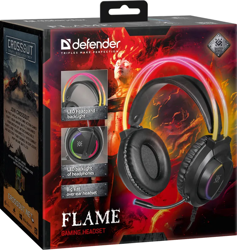 Defender - Gaming slušalice Flame