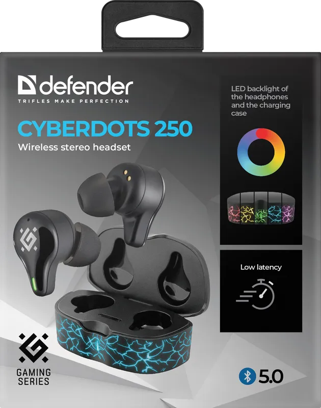 Defender - Bežične stereo slušalice CyberDots 250