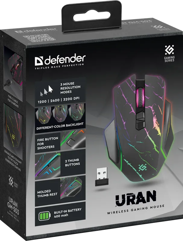 Defender - Bežični gaming miš Uran GM-503