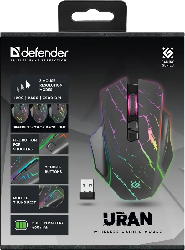 Defender - Bežični gaming miš Uran GM-503