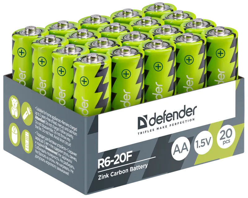 Defender - Zink Carbon baterija R6-20F