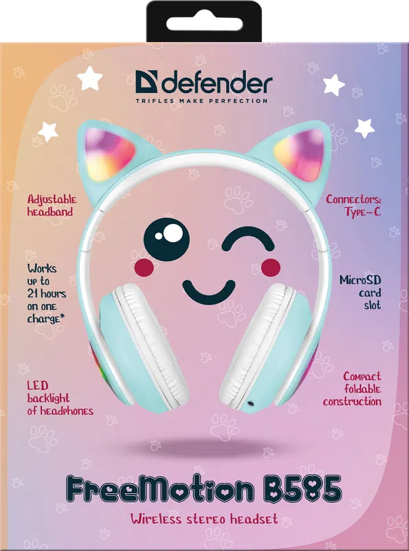 Defender - Bežične stereo slušalice FreeMotion B585