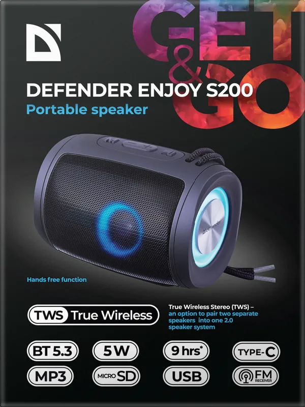 Defender - Prijenosni zvučnik Enjoy S200