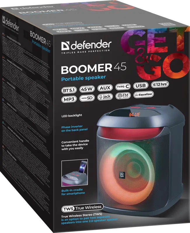 Defender - Portaabl akustični sistem Boomer 45