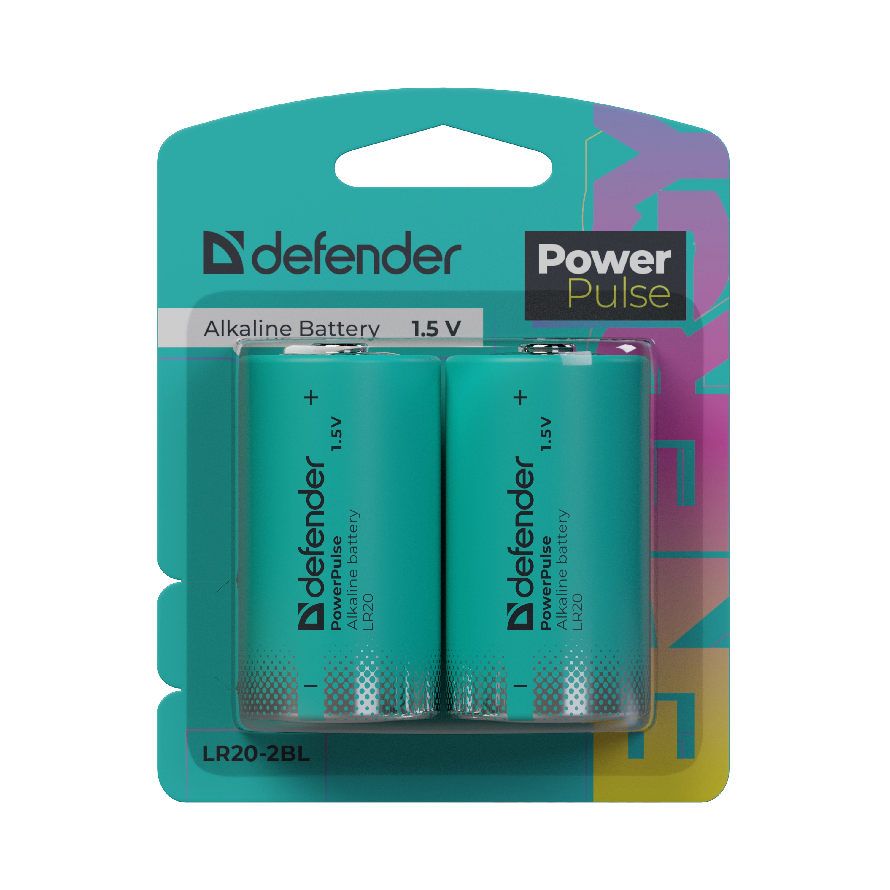 Defender - Alkalna baterija LR20-2BL