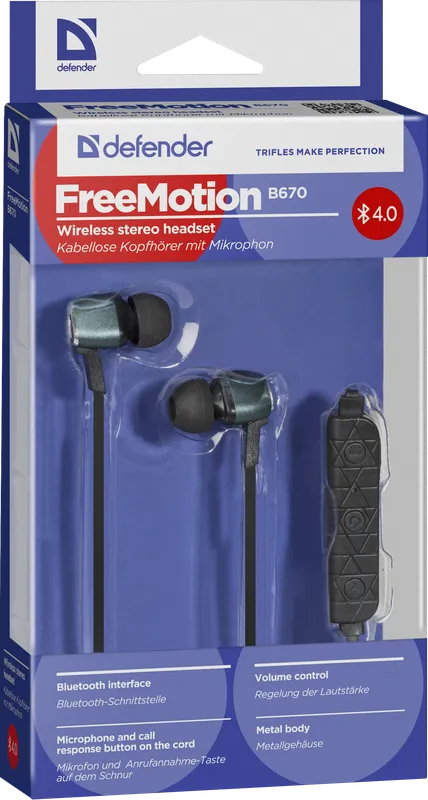 Defender - Bežične slušalice sa mikrofonom FreeMotion B670