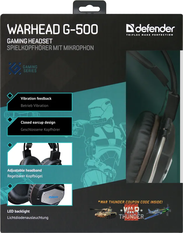 Defender - Gaming slušalica s mikrifonom Warhead G-500