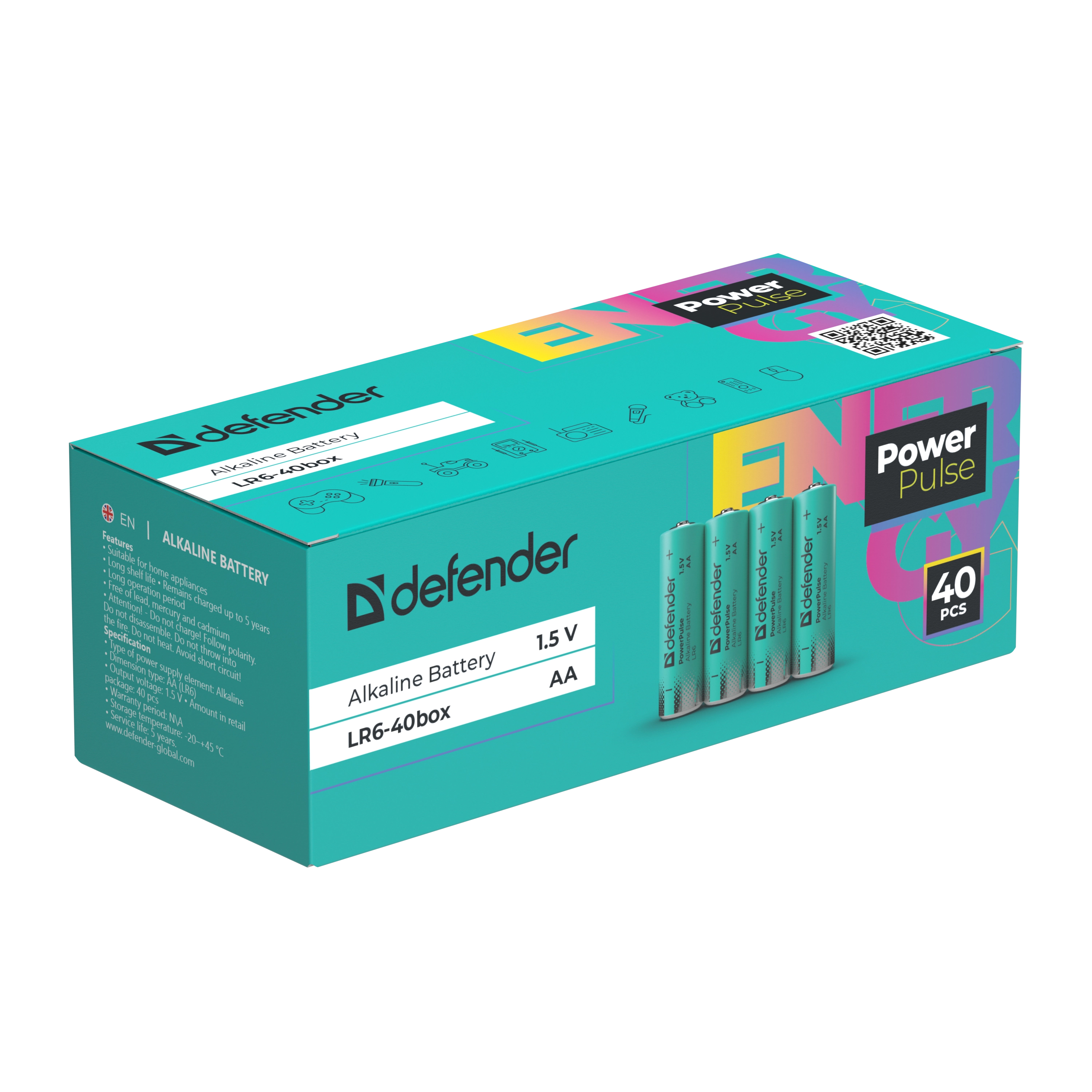 Defender - Alkalna baterija LR6-40box