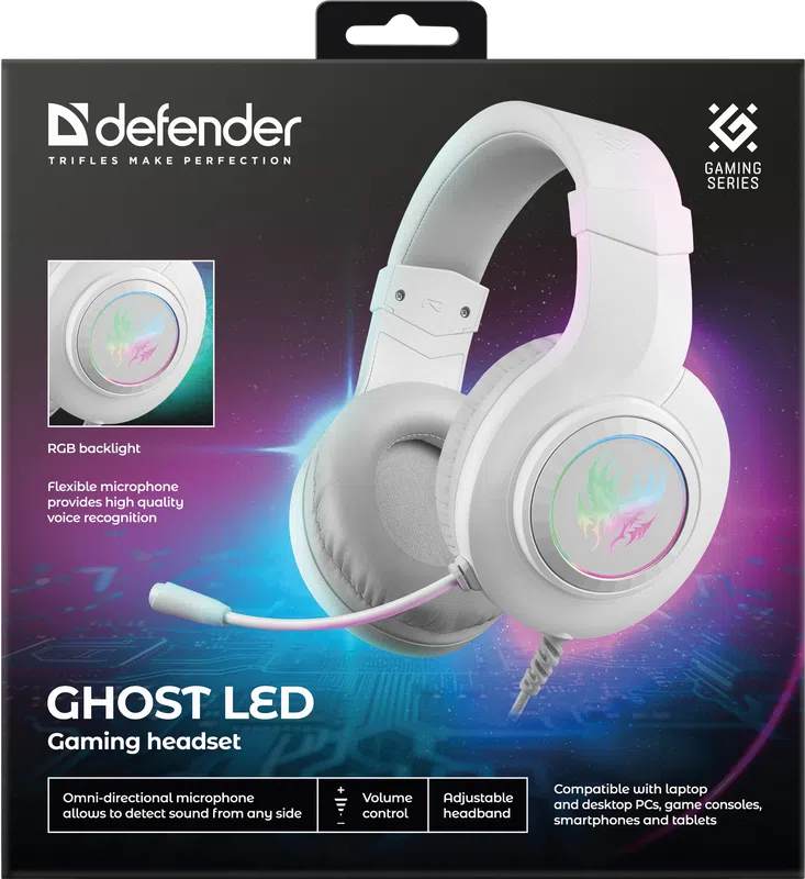 Defender - Gaming slušalica s mikrifonom Ghost LED