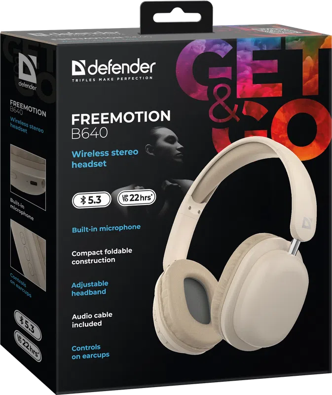 Defender - Bežične slušalice sa mikrofonom FreeMotion B640