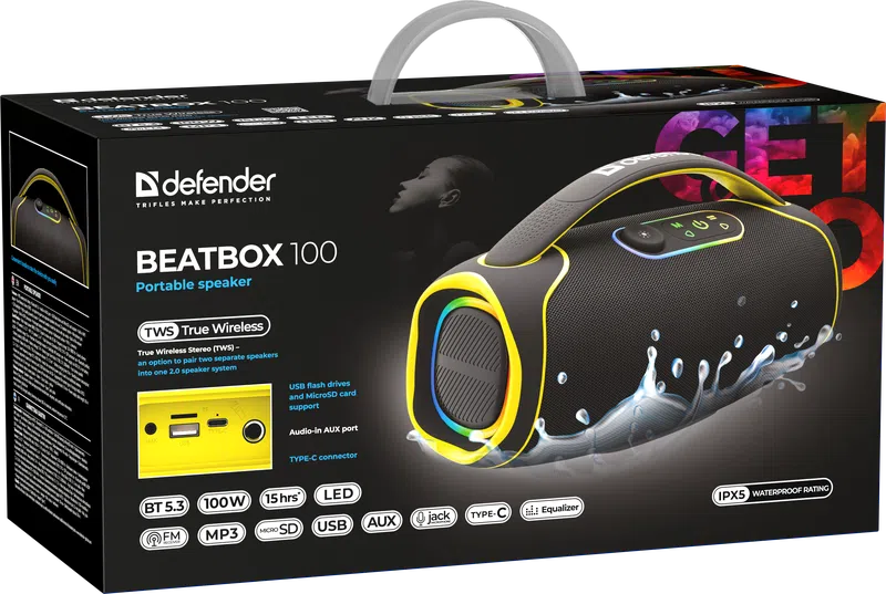 Defender - Portaabl akustični sistem Beatbox 100