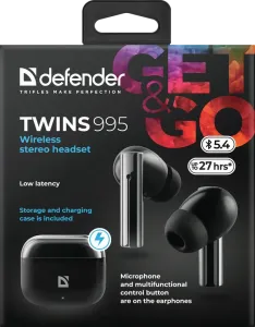 Defender - Bežične slušalice sa mikrofonom Twins 995