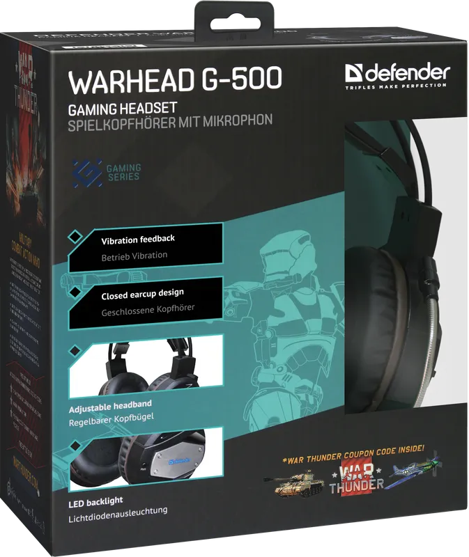 Defender - Gaming slušalica s mikrifonom Warhead G-500