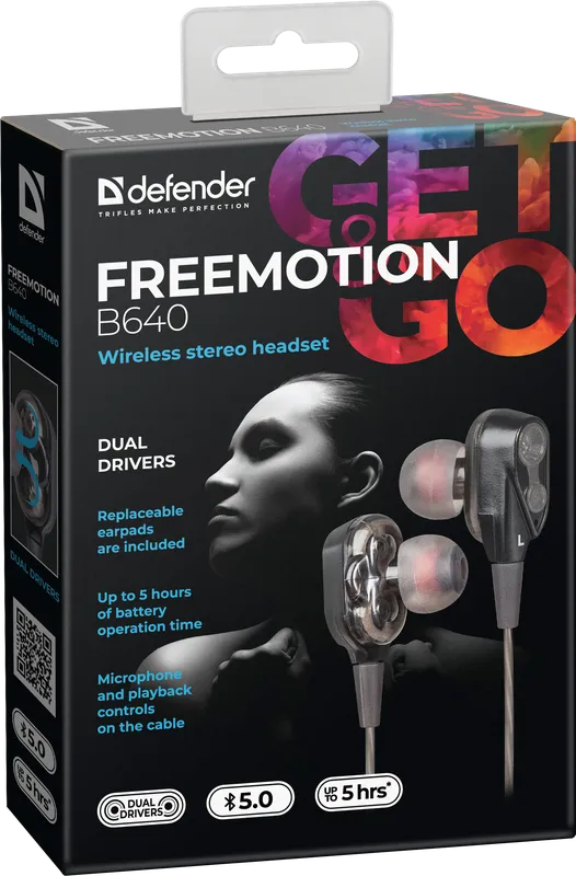 Defender - Bežične slušalice sa mikrofonom FreeMotion B640