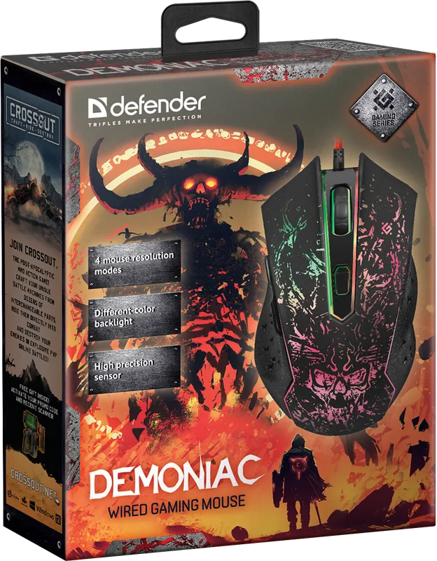 Defender - Žični igrački miš Demoniac GM-540L