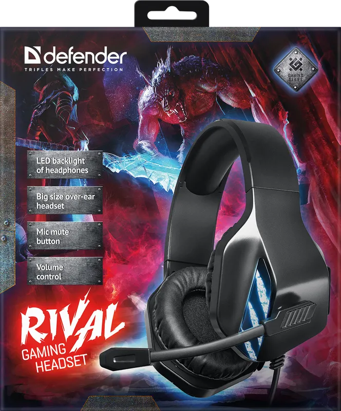 Defender - Gaming slušalica s mikrifonom Rival