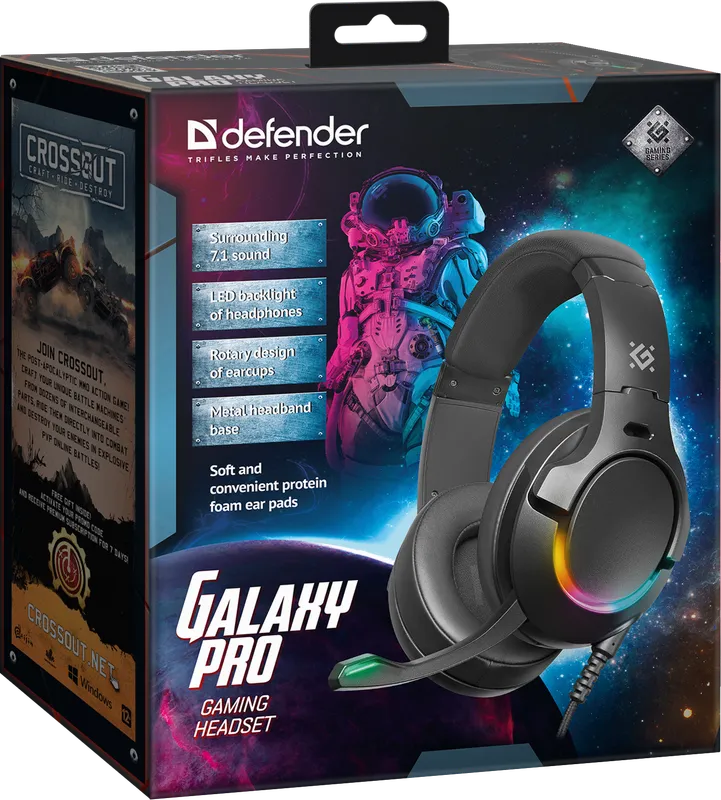 Defender - Gaming slušalica s mikrifonom Galaxy Pro